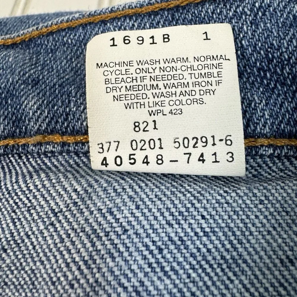 Levi's Flex 540 Brown Tab Blue Jeans Mens 34 x 32 Denim Y2K Vintage Flaws Stains